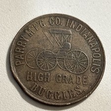 1896 Parry Mfg. Co. High Grade Buggies Token Indianapolis, Indiana picture