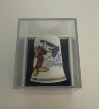 Disneyland Paris Sorcerer Mickey Ceramic Thimble in Case 1998 NIC picture