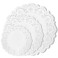 150 Pcs Paper Lace Doilies, 6.5, 8.5, 10.5 White Paper Doilies Assorted Sizes picture
