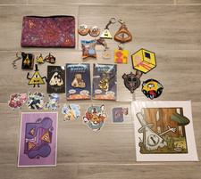 Gravity Falls Bill Cipher Merch Lot - Byeee Cipher Shack - Enamel Pins Keychains picture
