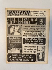 1974 Aug National Bulletin Newspaper, Cher, Ann Margret, Liza Minnelli (VRN4) picture