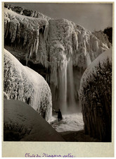 Niagara Falls, Frozen Niagara Falls Vintage Print, Silver Print 28x20.5  picture