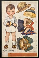 Vintage Tuck's Paper Doll Postcard 