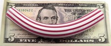 SUPER RARE Giant Pink Stripe Elbow Chevron African Trade Bead picture