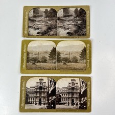 3 PENNSYLVANIA Stereoview CARDS Set Stereograph City Hall Philadelphia Bradford picture