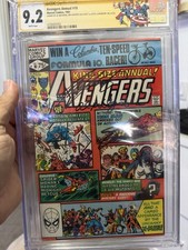 Avengers Annual #10  CGC 9.2 TRIPLE SIGNED And Custom Avengers Label picture