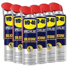 Silicone Lubricant Spray 6 Pack 13.3 Oz Cans for Metal Rubber Plastic picture