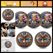 America 250 Challenge Coin Set - 5 Pack Collectible Coins, 1776-2026 Commemorati picture