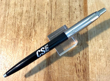 1990s Black Parker Jotter Ball Pen USA Recessed button Old Mark 