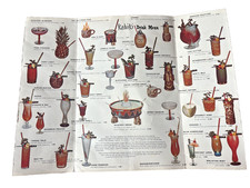 Original 1960s Kahiki Polynesian Pop Tiki Bar Cocktail Menu Columbus Ohio picture