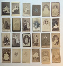 Antique Victorian CDV Photo Lot 24 Children Girls Boys Portrait Carte de Visite picture