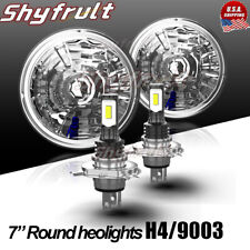 Pair 7inch Round Led Headlights Lamp for Chevy Bel Air 1955 1956 1957 picture