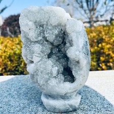 3.85LBNatural Fish Eye Stone Crystal Symbiotic Specimen Home Placement Hea1750g picture