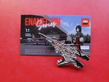 Ace Combat experimental ADFX-02 Morgan super fighter jet aircraft USAF lapel pin picture