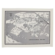 GROTON SCHOOL’S 100th Anniversary Map by Frederick H. Gwynne 1884-1984 25”x 19” picture
