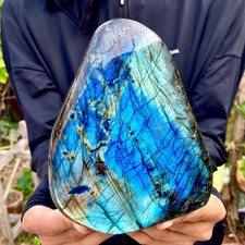3.2LB Natural Gorgeous Labradorite Quartz Crystal Stone Specimen Healing picture