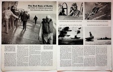 Collier's 1942 Original Print Article The Red Rain of Battle 10x13 WWII picture
