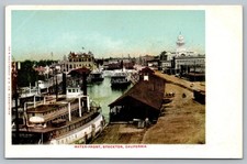Stockton California Waterfront Steamboats City Hall Vintage Postcard c1910s picture