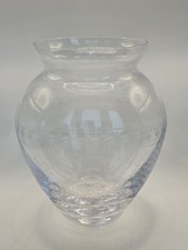 Beautiful Vintage Etched Crystal Vase Lady Hamilton Collection,  7 In, Delicate picture