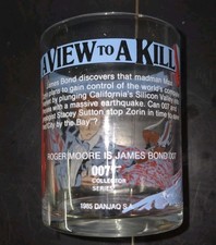 Vintage James Bond A View to a Kill Collector Glass 1985 Danjaq Roger Moore NM picture