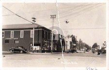 Street View Manton MI Michigan 1942 RPPC Photo Postcard COPY picture