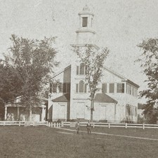 College Church Hanover NH Stereoview J. A. French 1872 New Hampshire picture
