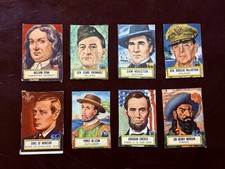 1952 Topps Look ’N See Lot of 8 Vintage Cards Historical Figures TRIMMED  picture