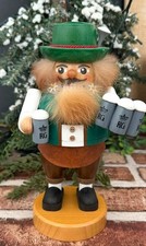 RARE ERZGEBIRGISCHE GERMANY CHUBBY BAVARIAN INNKEEPER WOODEN NUTCRACKER picture