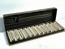Vintage DAUM FRANCE Crystal Knife Rests Set of 12 Signed Portes-Couteaux Boxed picture