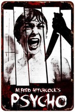 Psycho 1960 psychological horror movie Vintage Look Reproduction metal sign picture