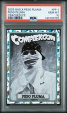 Peso Pluma 2025 GAS Trading Cards Complexcon PP-1 Cracked Ice 9/300 PSA 10 GM picture