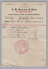 1913 billhead Graham Watts Hardware  Honesdale, PA - Ephemera picture