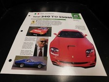 1953+ Ferrari 340 To 550M Literature Spec Sheet Brochure Photo Poster picture