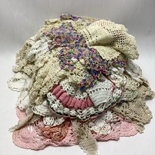48 VTG Hand Crocheted Doilies & Runners Various Types & Sizes NICE picture