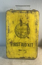 Vintage Oklahoma DOT Metal First Aid Kit ODOT State Highway Sign Box 1970s Full picture