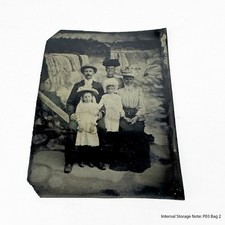 Antique Family Portrait Tintype Niagara Falls 1900s picture