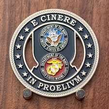 Yale NROTC E Cinere In Proelivm Cutout Military Challenge Coin  1#50 picture