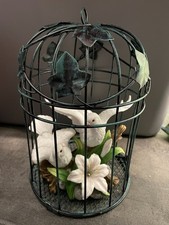 VTG Stunning pair of doves in birdcage picture