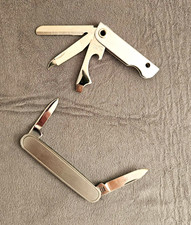 Vintage Stainless Steel Pocket Knife & Multi-Tool Lot of 2 Folding Knives. picture