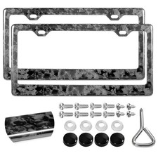 2PC Universal Forged Carbon Fiber License Plate Frame picture