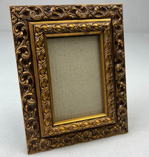 VTG Antique Style Gold Ornate Frame 4X6  Baroque Rococo Tabletop Wall Velvet picture
