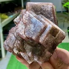 1.49LB Natural crystal Rare special cube chocolate calcite healing specimen picture