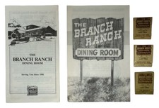 The Branch Ranch Restaurant Menu Matchbook Lot Plant City Florida Ephemera picture