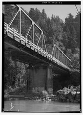 Photo:Troutdale Oregon Sandy River Bridge 1900s Truss Bridge East View picture