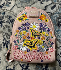 Loungefly Disney Dollywood Pink Floral Butterfly Mini Backpack picture