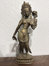 Brass or Bronze Hindu Goddess Tara Parvati 12” Statue Not A Cheap Replica picture