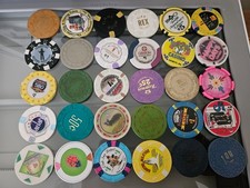 Casino chips lot 76 chips from places in US  other than Nevada and Atlantic City picture