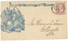 Civil War Envelope Angel Union Banner 1861-1865 The Union Now Forever Amen picture