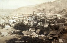 Springfield OR Oregon Aerial City View RPPC Photo Postcard COPY picture
