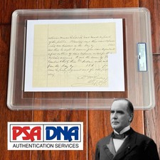 WILLIAM McKINLEY * PSA * Autograph Handwritten Legal Case SIGNED as Attorney picture